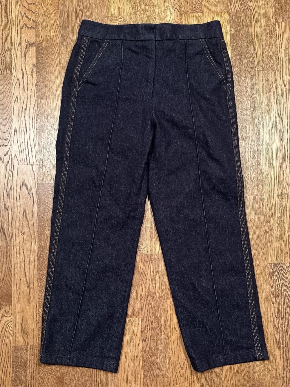 ME+EM Cotton Blend Denim Straight Cropped Denim Pants Womens US 4